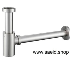 سیفون مخزن دار رنگ کروم استیل 304 ضد زنگ روشویی و سینک