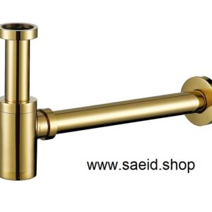 سیفون مخزن دار طلایی استیل 304 ضد زنگ روشویی و سینک