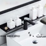 شلف آتاژور پشت شیر سرویس روشویی و ظرفشویی سینک آشپزخانه طبقه جا مایع اسکاج 60 سانت مشکی